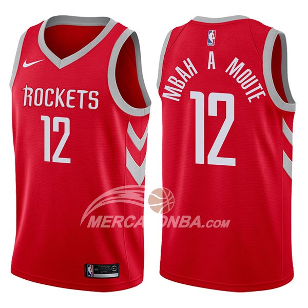 Maglia NBA Houston Rockets Luc Mbah A Moute Icon 2017-18 Rosso